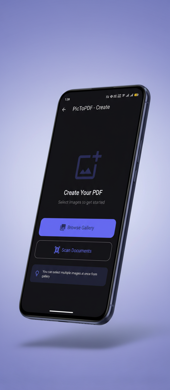 PicToPDF App Screenshots